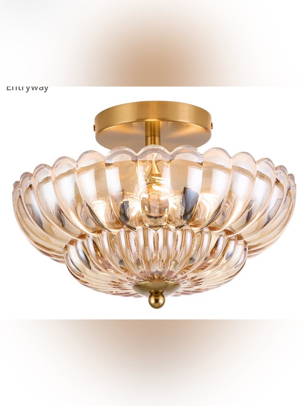 3-Light 12 Inch Amber Semi Flush Mount Ceiling Light for Bathroom
Flush Mount Ce